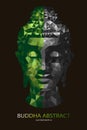 Abstract tradition head buddha polygon