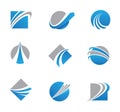 Abstract trail logos and icons