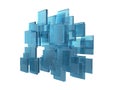 Abstract transparent cubes 3d