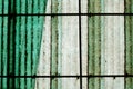 Abstract transparent, dirty green roof, background and texture Royalty Free Stock Photo