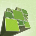 Abstract Transparent Green Prism Background Vector Royalty Free Stock Photo