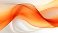 Abstract transparent orange waves design with smooth curves and soft shadows on clean modern background Royalty Free Stock Photo