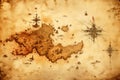 Abstract treasure map abstract map background Retro style Royalty Free Stock Photo