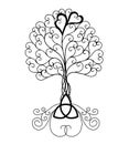 The tree of life and Trinity Spiritual Symbol Royalty Free Stock Photo