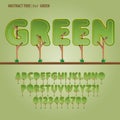 Abstract Tree Alphabet and Digit Vector Royalty Free Stock Photo