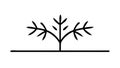 Abstract Tree Branch Root Symbol Illustration, vector design Generative AI Royalty Free Stock Photo