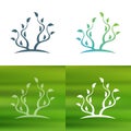Abstract tree concept logo. Royalty Free Stock Photo