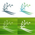 Abstract tree concept logo. Royalty Free Stock Photo