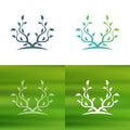 Abstract tree concept logo. Royalty Free Stock Photo