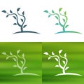 Abstract tree concept logo. Royalty Free Stock Photo