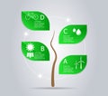 Abstract tree green power infographic element