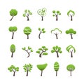 Abstract tree icon set, vector eps10