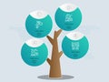 Abstract tree infographics element template with environment friendly icon