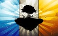 Abstract tree island Royalty Free Stock Photo