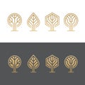 Abstract tree logos Royalty Free Stock Photo