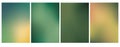 Abstract gradient green color set. For design concepts, web, banners, posters and prints. Royalty Free Stock Photo