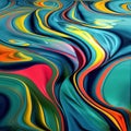 Abstract trendy dynamic thick acrylic paints plastic liquid substance background