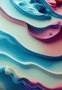 Abstract trendy dynamic thick acrylic paints plastic liquid substance background