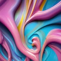 Abstract trendy dynamic thick acrylic paints plastic liquid substance background