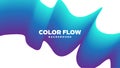 Abstract trendy geometric background with liquid gradient. Colorful dynamic curve wave. Modern motion banner. Vector Royalty Free Stock Photo