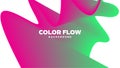 Abstract trendy geometric background with liquid gradient. Colorful dynamic curve wave. Modern motion banner. Vector Royalty Free Stock Photo