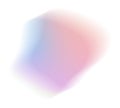 Abstract trendy grainy gradient aura shape. Neon unicorn blob isolated on white. Textured pastel candy overlay
