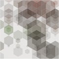 Abstract trendy technology of gradient white and gray hexagonal element pattern artwork design background. Use for ad Royalty Free Stock Photo