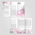 Abstract tri-fold brochure design Royalty Free Stock Photo