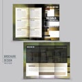 Abstract tri-fold brochure template design Royalty Free Stock Photo