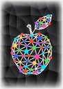 Abstract triangle apple with background