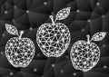 Abstract triangle apples with background