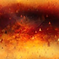 Abstract triangle background with fiery tones and expressive brushwork (tiled) Royalty Free Stock Photo