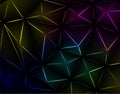 The abstract triangle background has a slightly different gradation black color