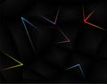 The abstract triangle background has a slightly different gradation black color