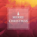 Abstract Triangle Background With Xmas Banner