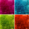 Abstract triangle backgrounds set Royalty Free Stock Photo
