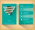 Abstract triangle brochure flat design template