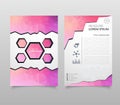 Abstract Triangle Brochure Flyer design in A4 size. Brochure template layout, cover design annual report, magazine, with geometric Royalty Free Stock Photo