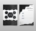 Abstract Triangle Brochure Flyer design in A4 size. Brochure template layout, cover design annual report, magazine, with geometric Royalty Free Stock Photo