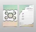 Abstract Triangle Brochure Flyer design in A4 size. Brochure template layout, cover design annual report, magazine, with geometric Royalty Free Stock Photo