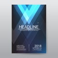 Abstract triangle futuristic brochure poster, flyer annual report template in a4 size, presentation poster