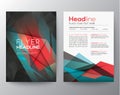 Abstract Triangle Geometric Brochure Flyer design Layout template Royalty Free Stock Photo