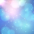 Abstract triangle grid on science background