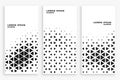 Abstract triangle halftone pattern set Royalty Free Stock Photo