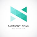 Abstract triangle logo template