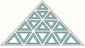 Abstract Triangle Mosaic Pattern in Teal and Grey, vector design Generative AI Royalty Free Stock Photo