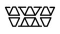 Abstract triangle pattern, symbolizing geometric design and structure. vector design Generative AI Royalty Free Stock Photo