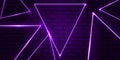 abstract triangle purple neon background Royalty Free Stock Photo