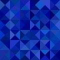 Abstract triangle pyramid background - mosaic vector design from triangles in blue tones