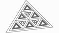 Abstract Triangle with Repeating Geometric Patterns, vector design Generative AI Royalty Free Stock Photo